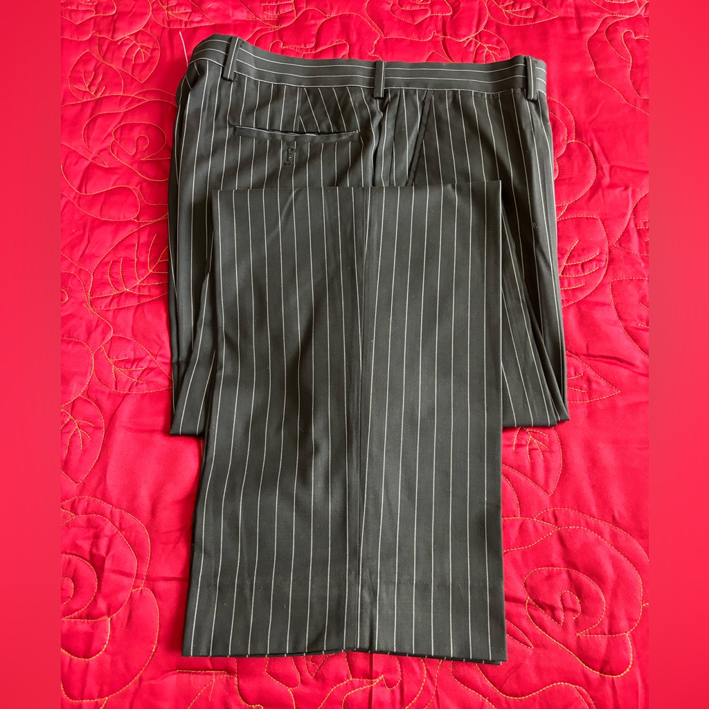 Louis Rafael, Black Pinstripe Slacks Size 36 X 30